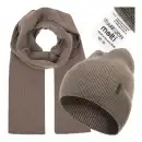 Komplet damski z wełny merino Molti Melinea Mocca - 100% Wełny