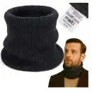Ciemnoszary komin męski MOLTI K100 - 100% Wełna Merino
