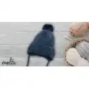 Granatowa czapka z wełny merino dla dziecka Molti 46-48 - Ciepła