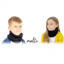 Komin dziecięcy MOLTI KDC102 czarny | 100% Wełna Merino | Sklep