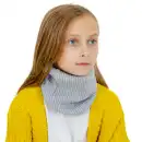 Szary komin dziecięcy z wełny merino MOLTI KDC102 | Miękki i ciepły