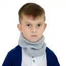 Szary komin dziecięcy z wełny merino MOLTI KDC102 | Miękki i ciepły