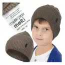 Czapka dziecięca MOLTI 100% wełna merino mocca 52-54 | Komfortowa