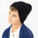 Czapka dziecięca MOLTI 100% wełny merino czarna | Rozmiar 52-54