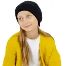 Czapka dziecięca MOLTI 100% wełny merino czarna | Rozmiar 52-54