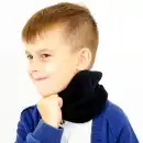 Czarny komin dziecięcy z wełny merino MOLTI KDC103 | Ciepły i miękki