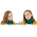 Komin dziecięcy z wełny merino MOLTI Ciemnozielony - Miękki i ciepły