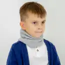 Szary komin dziecięcy z wełny merino MOLTI - miękki i oddychający