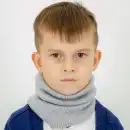 Szary komin dziecięcy z wełny merino MOLTI - miękki i oddychający