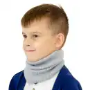Szary komin dziecięcy z wełny merino MOLTI - miękki i oddychający