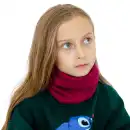 Dziecięcy komin z wełny merino MOLTI amarantowy | Idealny na wiosnę