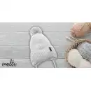 Czapka dziecięca z wełny merino MOLTI szara 46-48 z pomponem