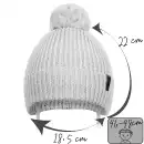 Czapka dziecięca z wełny merino MOLTI szara 46-48 z pomponem