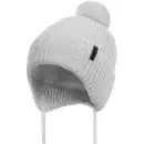 Czapka dziecięca z wełny merino MOLTI szara 46-48 z pomponem