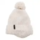 Czapka dziecięca MOLTI beżowa wełna merino z pomponem 46-48cm
