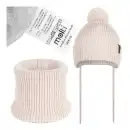Cieply komplet dzieciecy z welny merino Molti bezowy 46-48