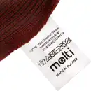Bordowy komplet damski z wełny merino czapka i komin MOLTI
