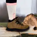Różowe skarpety trekkingowe Molti ST001 z wełną Merino i Coolmax