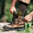 Skarpety trekkingowe Molti ST001 khaki 35-38 z wełną Merino