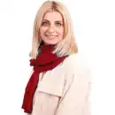 Bordowy szalik damski z wełny merino MOLTI - Ciepły i elegancki