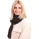 Szalik damski MOLTI z wełny merino brązowy - 100% naturalne ciepło