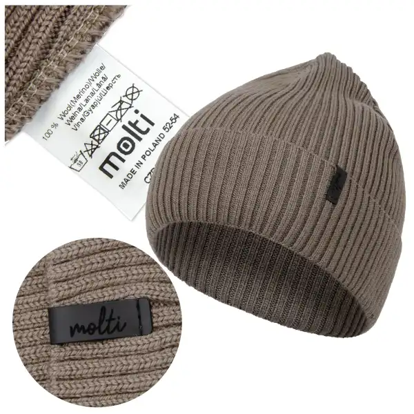 Dziecieca czapka z welny merino Molti Mocca 48-50 | Sklep Online