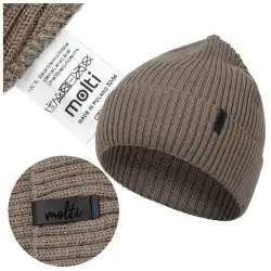 Dziecieca czapka z welny merino Molti Mocca 48-50 | Sklep Online
