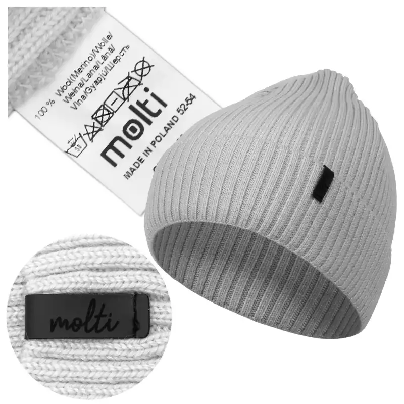 Czapka dziecięca MOLTI 100% wełny merino szara 48-50 | Sklep Online