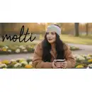 Szara opaska damska MOLTI OD100 z wełny merino - Ciepło i styl