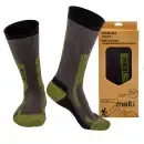 Skarpety trekkingowe MOLTI ST001 khaki z wełną merino i Coolmax