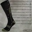 Skarpety narciarskie MOLTI SNR001 Merino Coolmax Khaki 43-46