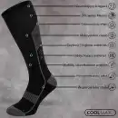 Skarpety narciarskie MOLTI z wełną Merino SNR001 szare - 35-38