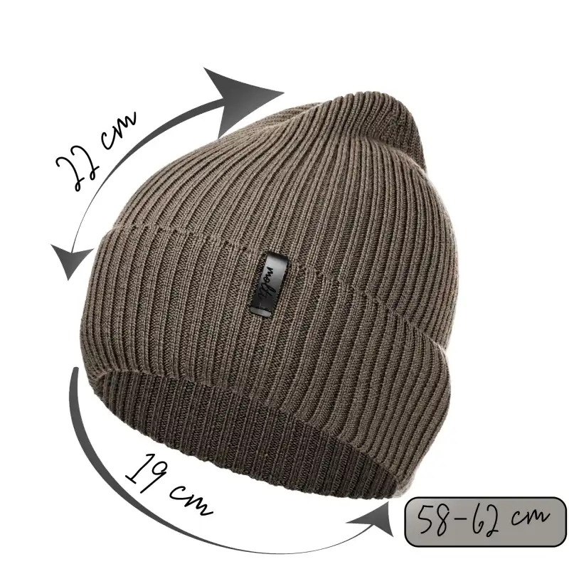 Czapka damska MOLTI CZD100 mocca 58-62
