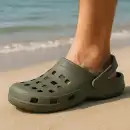 Zielone Klapki Męskie MOLTI LE708 - Lekkie i Wygodne Piankowe Buty