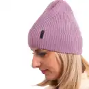 Czapka Damska z Wełny Merino Molti Ciemny Róż - Ciepła i Miękka