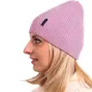 Czapka Damska z Wełny Merino Molti Ciemny Róż - Ciepła i Miękka