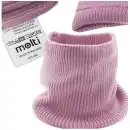 Ciemnoróżowy komin damski z wełny merino MOLTI KD100 - Komfort i styl