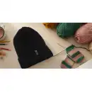 Czapka Zimowa z Wełny Merino dla Dzieci MOLTI MILU Czarna 50-52
