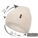 Czapka dziecięca z wełny merino MOLTI MILU beżowa 50-52 - Ciepła