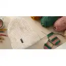 Czapka dziecięca z wełny merino MOLTI MILU beżowa 50-52 - Ciepła