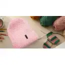 Czapka dziecięca z wełny merino MOLTI MILU różowa - Ciepła i miękka