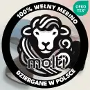 Czapka dziecięca z wełny merino MOLTI MILU beżowa 50-52 - Ciepła