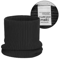 Czarny Komin Dziecięcy MOLTI MILU - 100% Wełna Merino | Ciepły