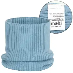 Komin dziecięcy z wełny merino MOLTI MILU Błękitny - ciepły i miękki