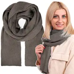 Szalik damski wełna merino MOLTI SZD102 Mocca | Ciepły i miękki