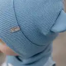 Czapka dziecięca z uszkami Molti Nomi - 100% wełna merino 42-44