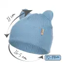 Czapka dziecięca z uszkami Molti Nomi - 100% wełna merino 42-44