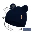 Czapka dziecięca Molti Nomi 42-44 z uszkami - 100% Wełna Merino