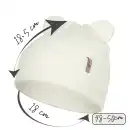 Czapka dziecięca z uszkami Molti Nomi 48-50 - 100% Wełna Merino