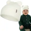 Czapka dziecięca MOLTI NOMI 46-48 śmietanka | 100% Wełna Merino